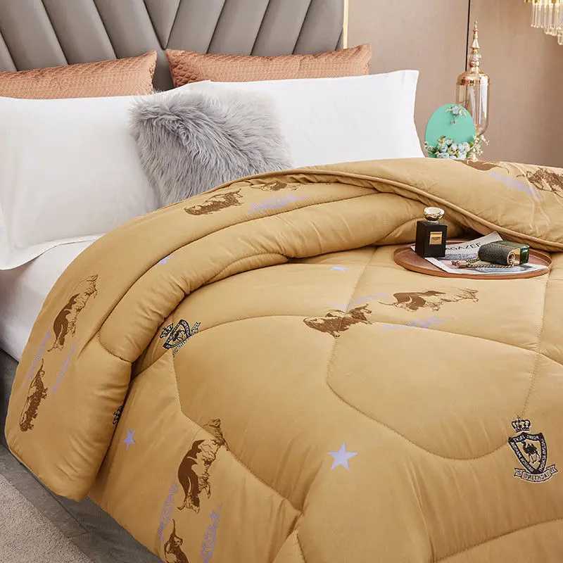 Winter camel hair bedding comfortable and warm bedding weighted blanket camel hair bedding double-layer bedding W241024