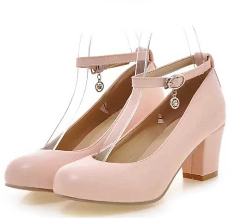 High Quality New Spring/Autumn Womens Shoes Mary Jane Womens Square High Heels Round Toes White Wedding Thick High Heels Pump Shoes 183 T241024