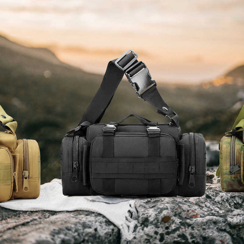 camouflage outdoor 3P messenger waist bag handbag military fan leisure sports tactics bag Shoulder Camera Backpack 241015