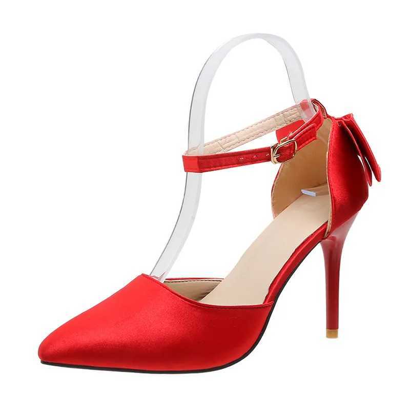 High Quality Sweet Womens Fi Single Shoes Thin Boots High Boots Shallow Corner Hollow Rear Bow E-line Womens Sandals T241024