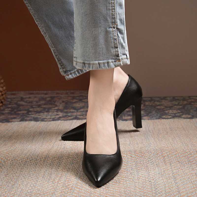 High Quality Womens commuting shoes Grace High Heels classic black dress shoes sexy thin shoes comfortable shallow autumn womens pump T241024