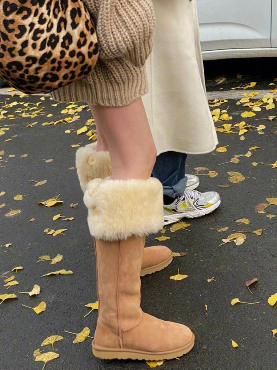 2024 Furry Snow Boots: Veet Cotton, Over-the-Knee Winter Warmth cfcf