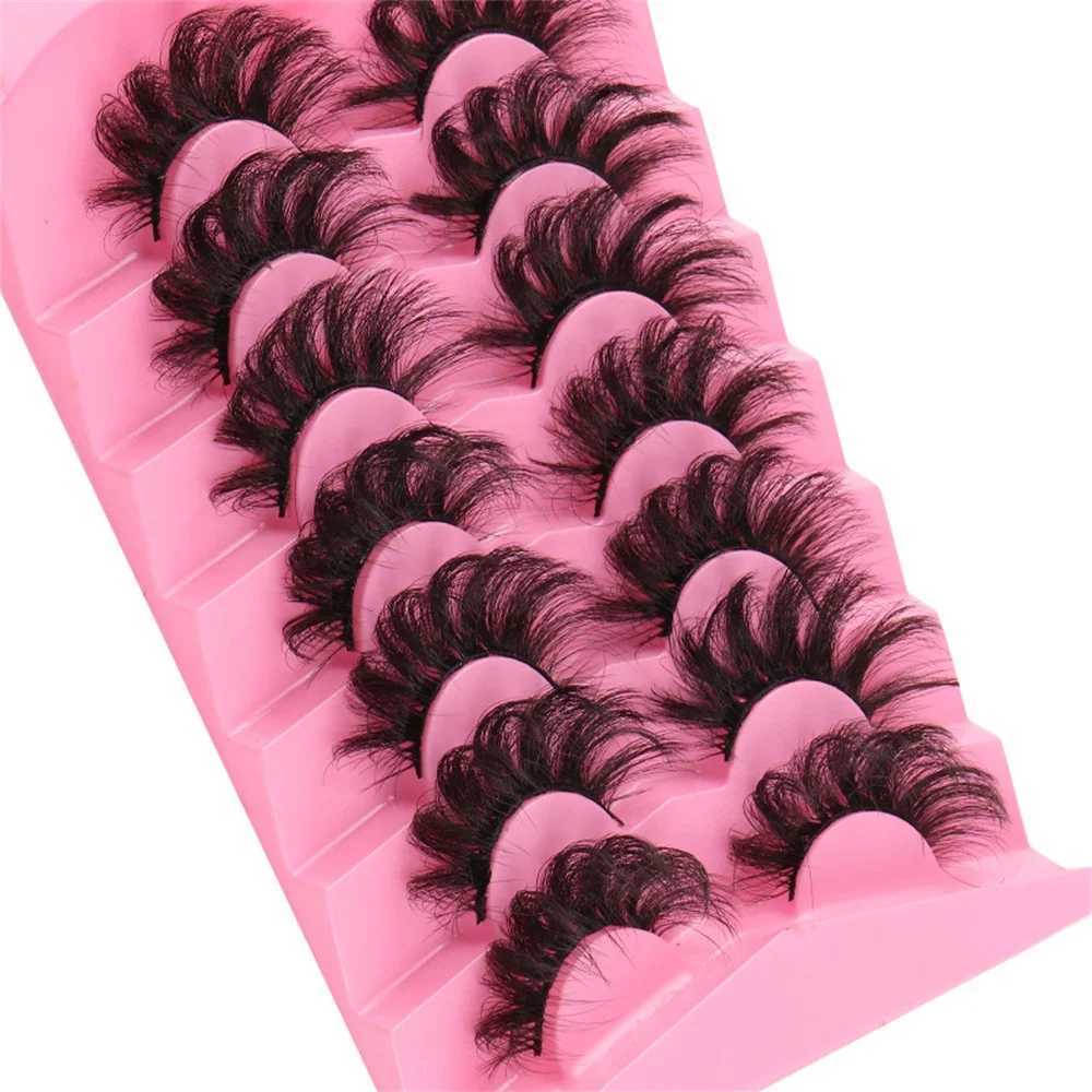 7 pairs of 3D mink eyelashes loose Russian curls fluffy natural false eyelashes thick dramatic mink eyelashesW241024