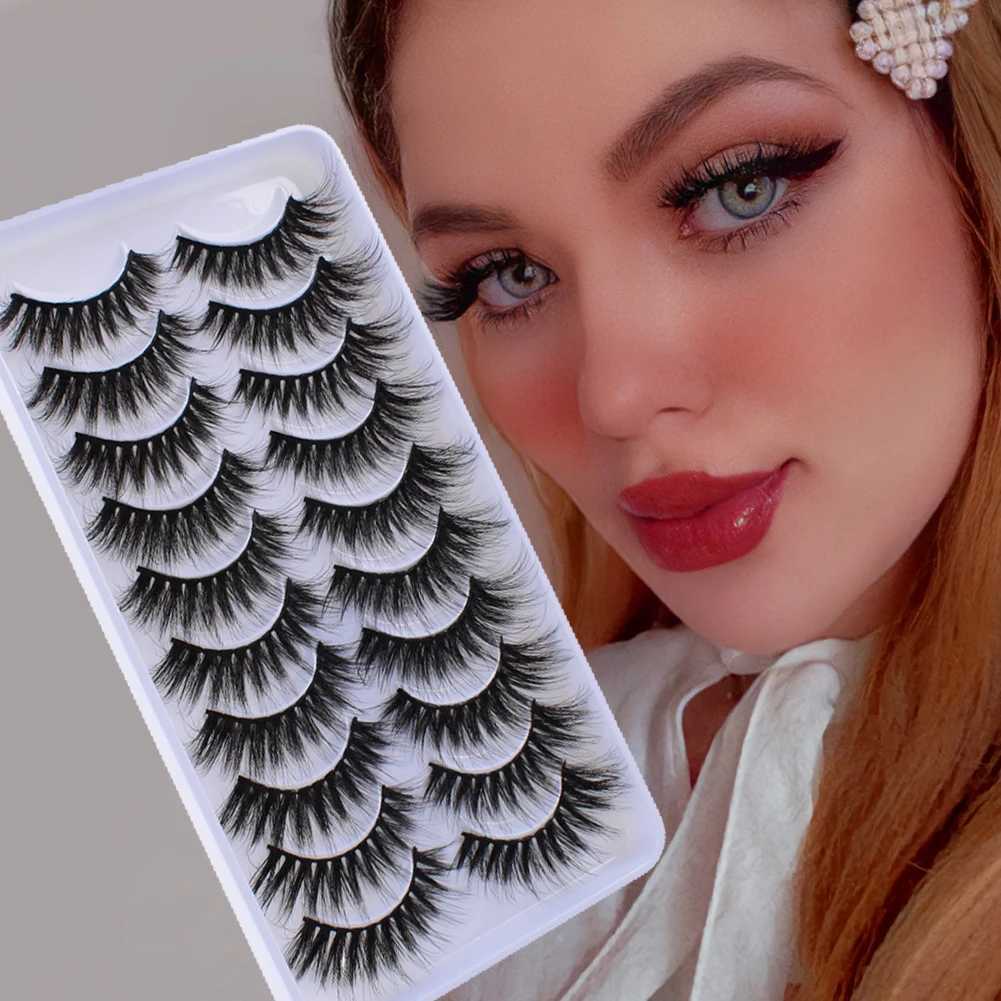 5/10 pairs of 3D mink eyelashes natural eyelashes dramatic false eyelashes artificial eyelashes wholesale false eyelash extensions maquiagemW241024