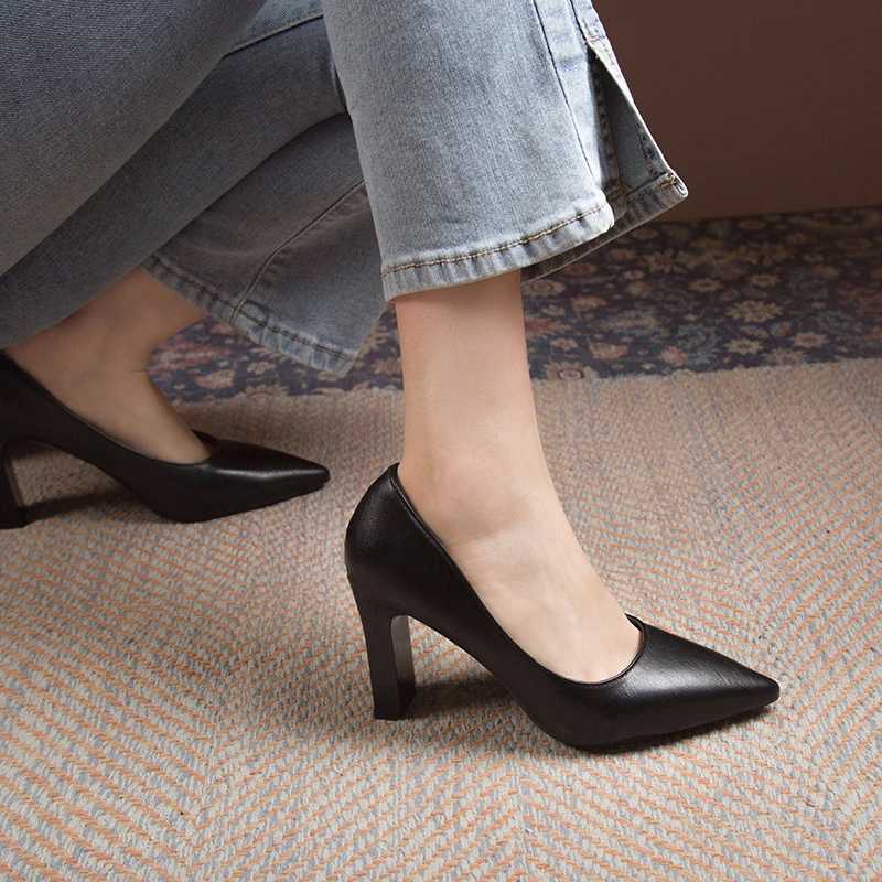 High Quality Womens commuting shoes Grace High Heels classic black dress shoes sexy thin shoes comfortable shallow autumn womens pump T241024