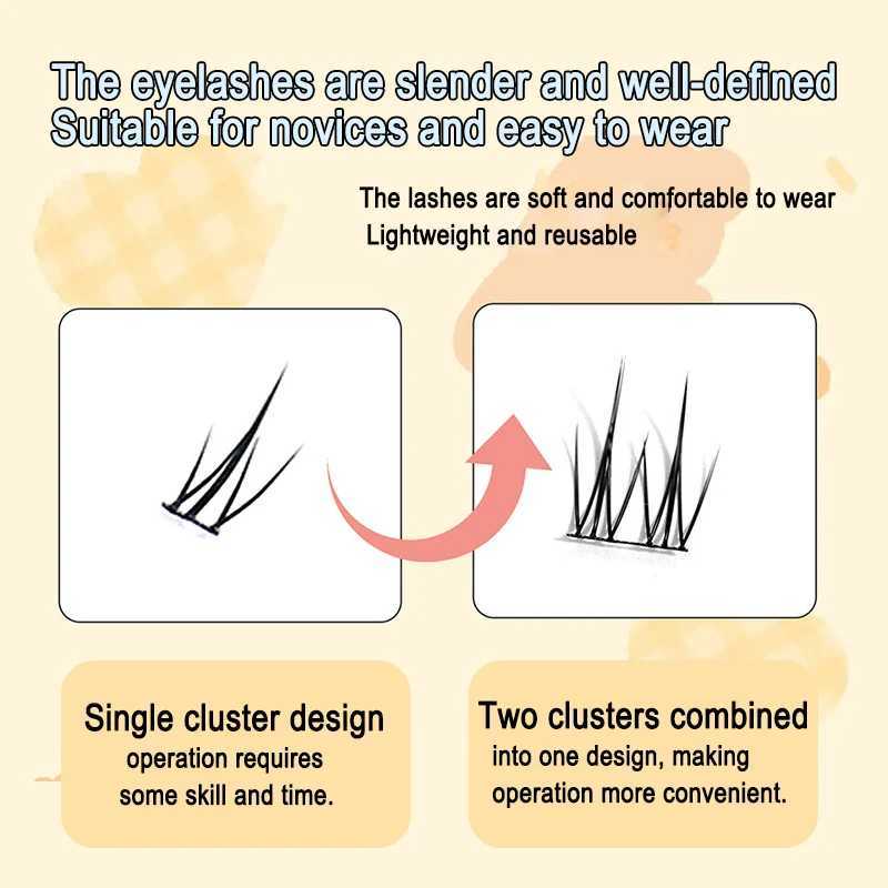 10 pairs of fairy false eyelashes little devil personal eyelash extension natural heat bonded polyester eyelash makeup toolW241024