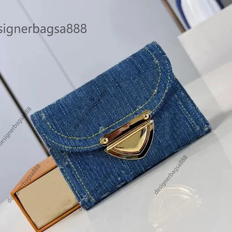 2025 new Men's Designer Luxury Denim Zippy Wallet Key Pouch Coin Purse Ladies Fashion Casual Credit Card Holder TOP Quality Long wallet Cosmetic Bag