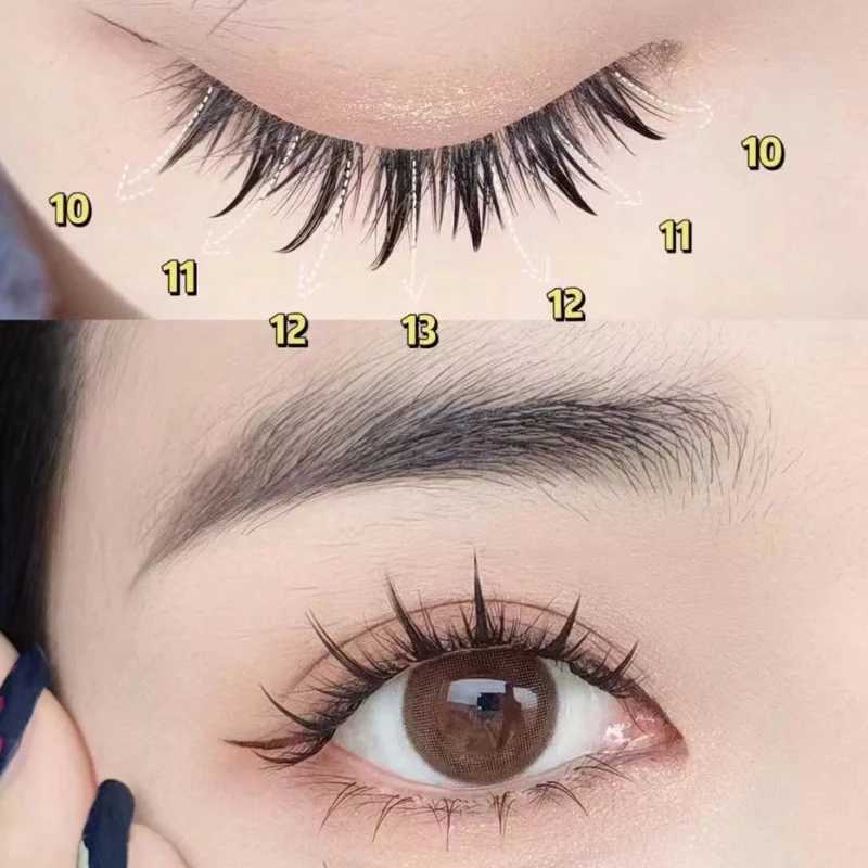 1 box/160 bundles of mink eyelashes natural 3D Russian personal eyelash extension MS eyelash cluster makeup tool eyelash wholesaleW241024
