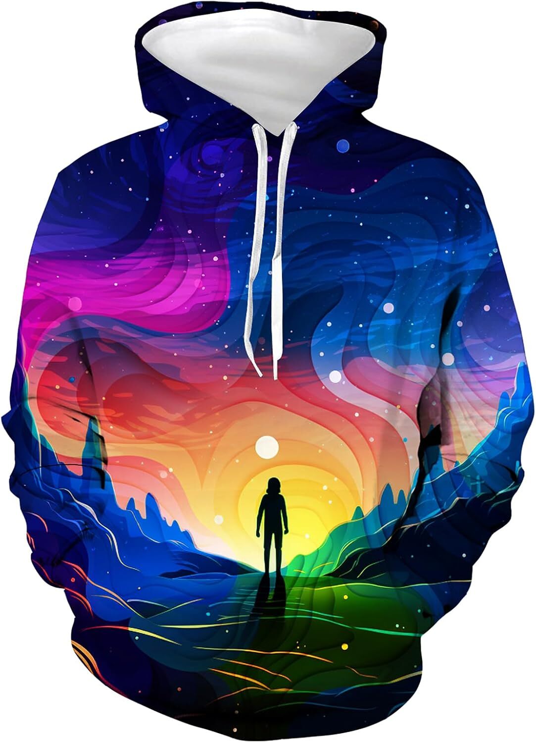 Hoodie for Mens Womens Unisex 3D Galaxy Hoodie Novelty Hooded Sweatshirt Colorful Graphicall-match with Pockets Graphic Hoodies sweatshirt Pullover Lo