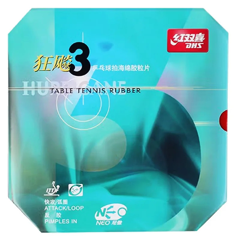 Original Neo Hurricane 3 Table Tennis Rubber Sticky Professional Ping Pong with Highdense Sponge for Attack Loop 241024