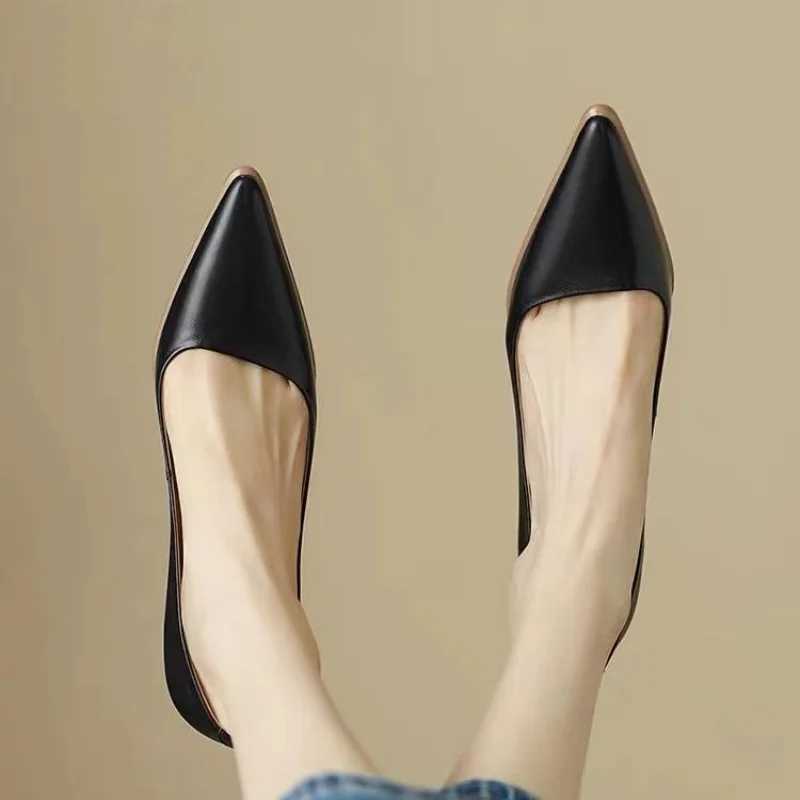 High Quality Womens Summer Shoes Pump Womens Formal Shoes Pointed Toe Office Black High Heels High Quality Trend T241024
