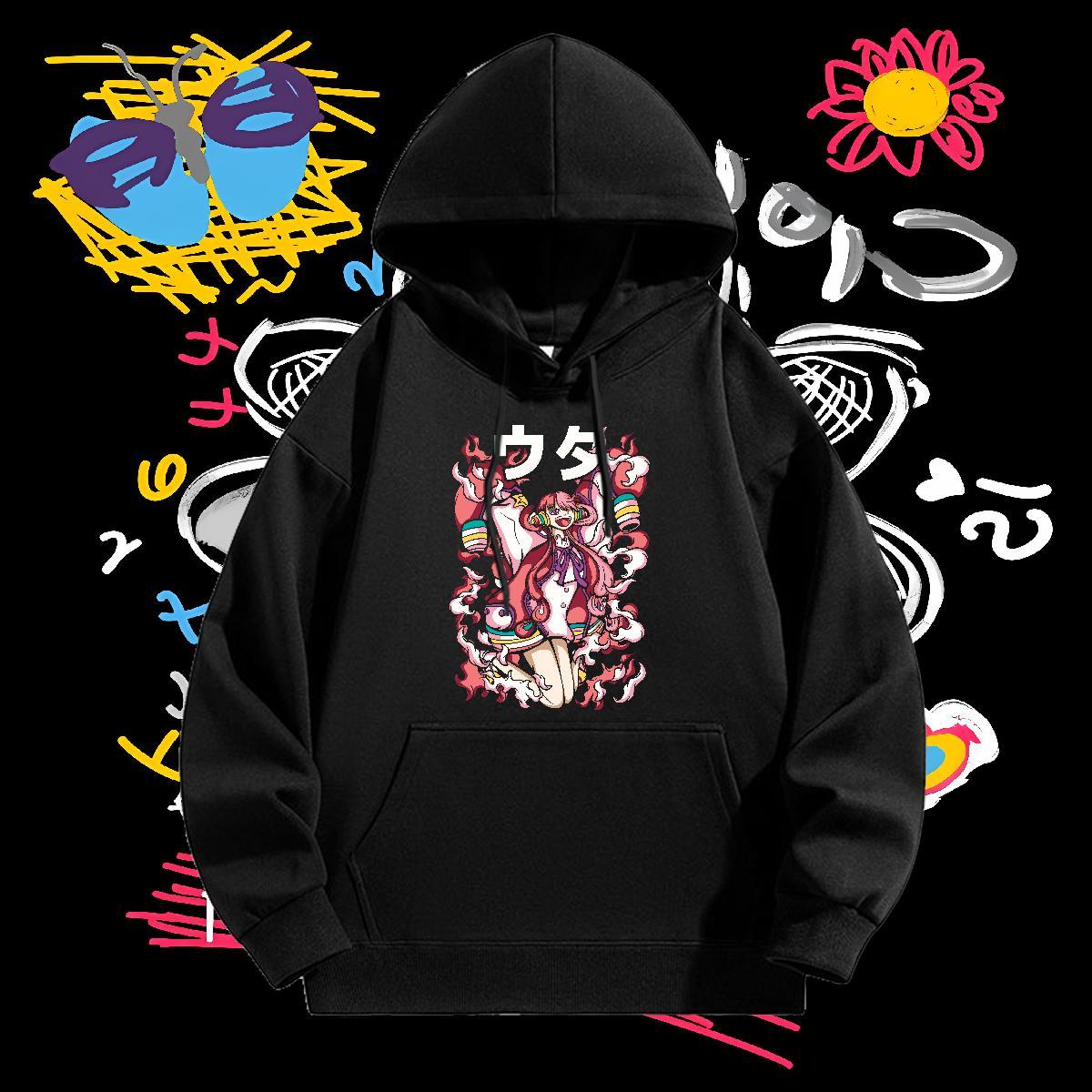 Fashion Casual Man Hoodie Breathable Drawstring Cool Design Men's Hooded Sweatshirt Plus Size Cartoon Tops Pullover Hoodie Outdoor Thick Fleece