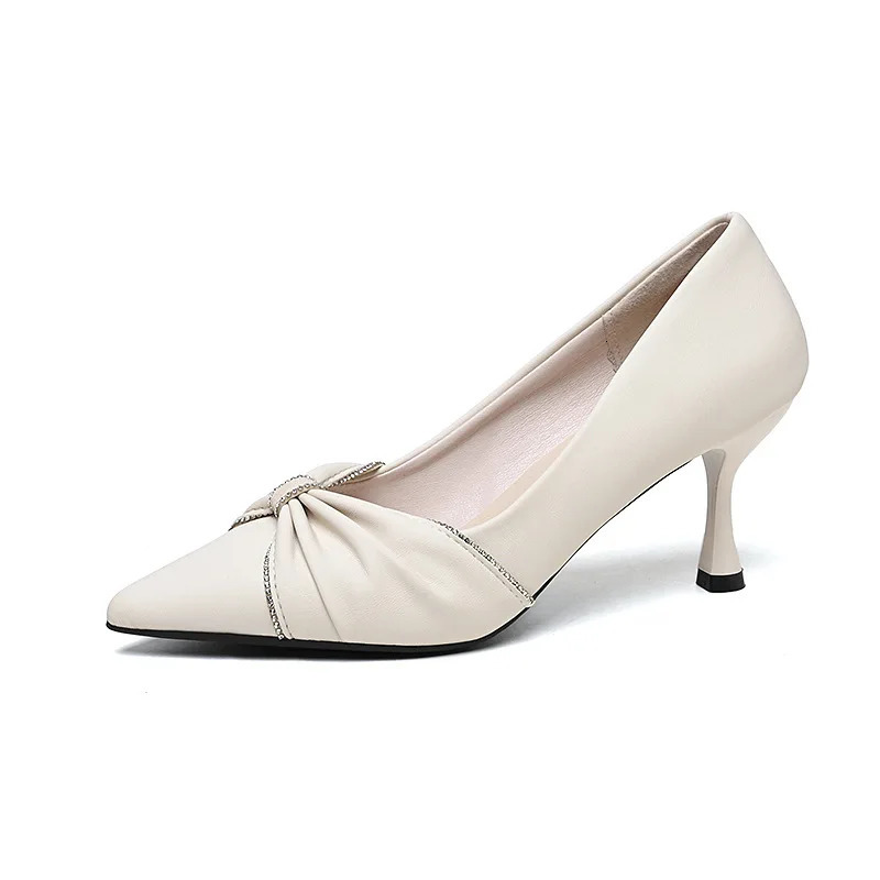 Black high heels womens slim high heels 2024 autumn points work shoes temperature professional womens shoes non fatigue feet 241024