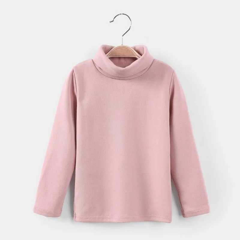 Autumn Boys and Girls Turtle Neck Soft Solid Color Sweater for Children Winter Knitted Long Sleeve Shirt for Boys Sweater for Children W241025