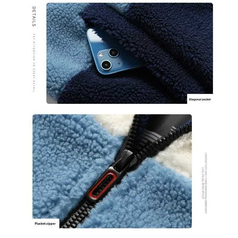 Mens padded clothes for autumn and winter thick and warm outdoor travel rack collar jacket mens loose Ramsworth jacket W241024