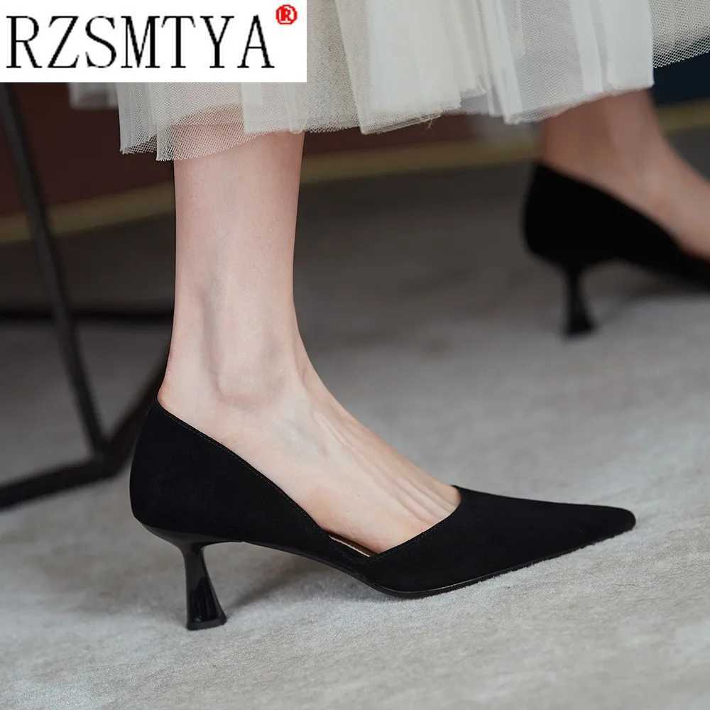 High Quality Womens Pump Elegant Pointed Toe Office Womens Shoes Spring/Summer High Heels Wedding Bridal Shoes Yellow Pump Zapatos Tac Mujer T241024