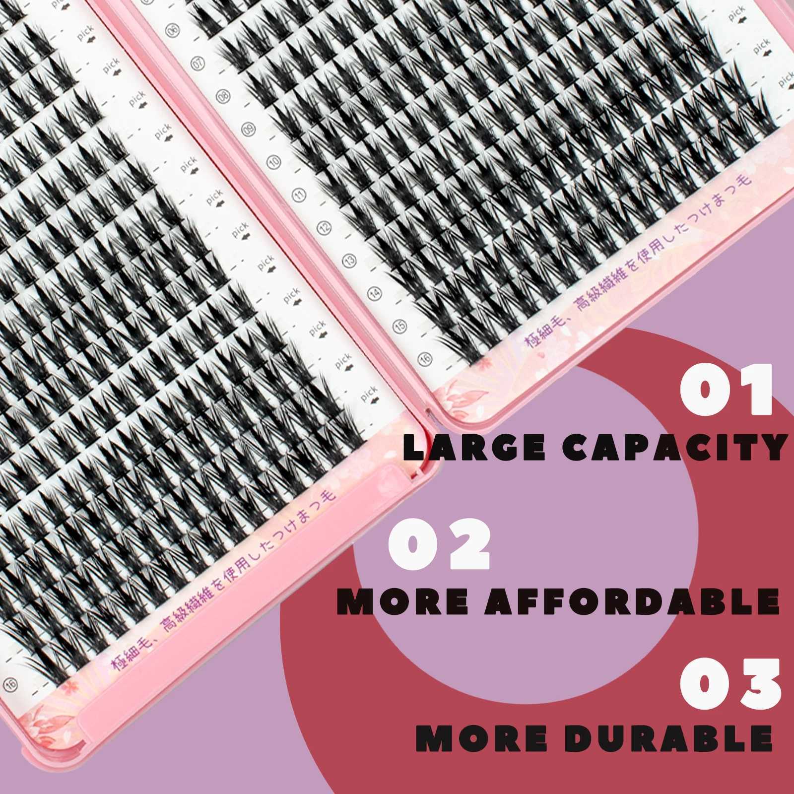 Fake eyelashes high-capacity natural Wispy cluster eyelashes 32 rows DIY eyelash extension products high-quality professional makeupW241024