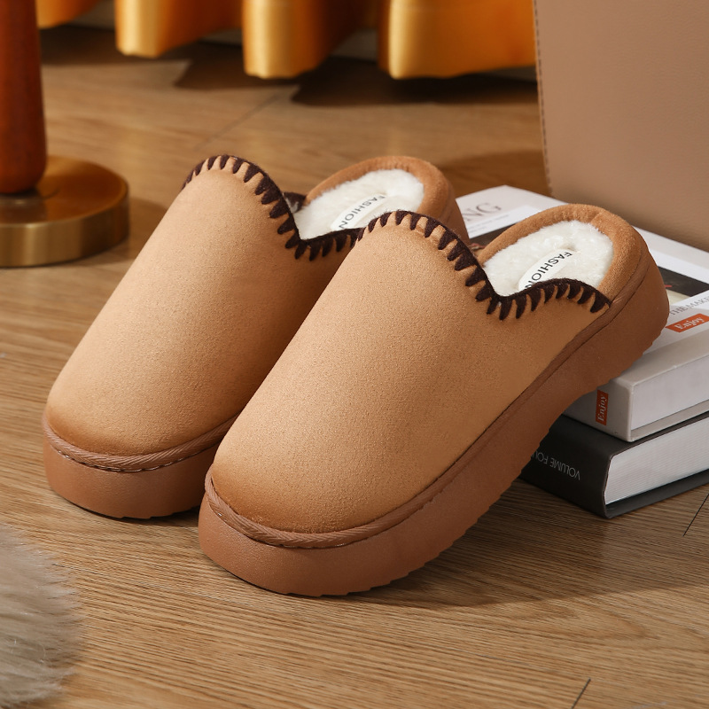 2024 new free shipping designer shoes mens flat sandals for women fury slippers winter cotton slippers warm thick soled home thick plush slippers slid