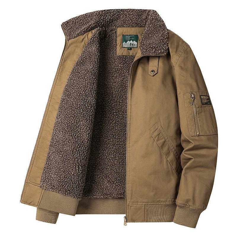 New Fashion Winter Cashmere Coat Winter Flce Windbrr Mens Warm Thick Jacket Coat W241024