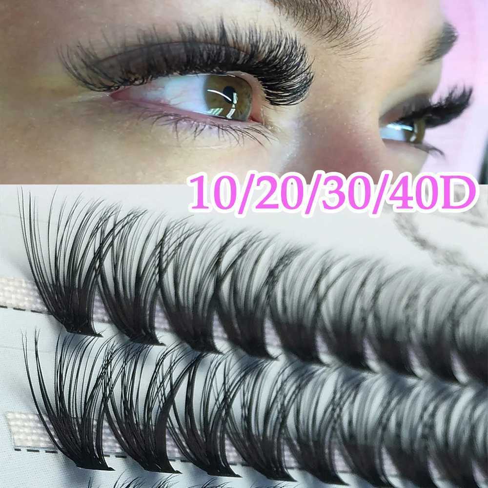 100 clusters of eyelashes natural hair personal eyelashes 20D/30D artificial mink DIY ready-made fan 8-16 mixed low false eyelashesW241024