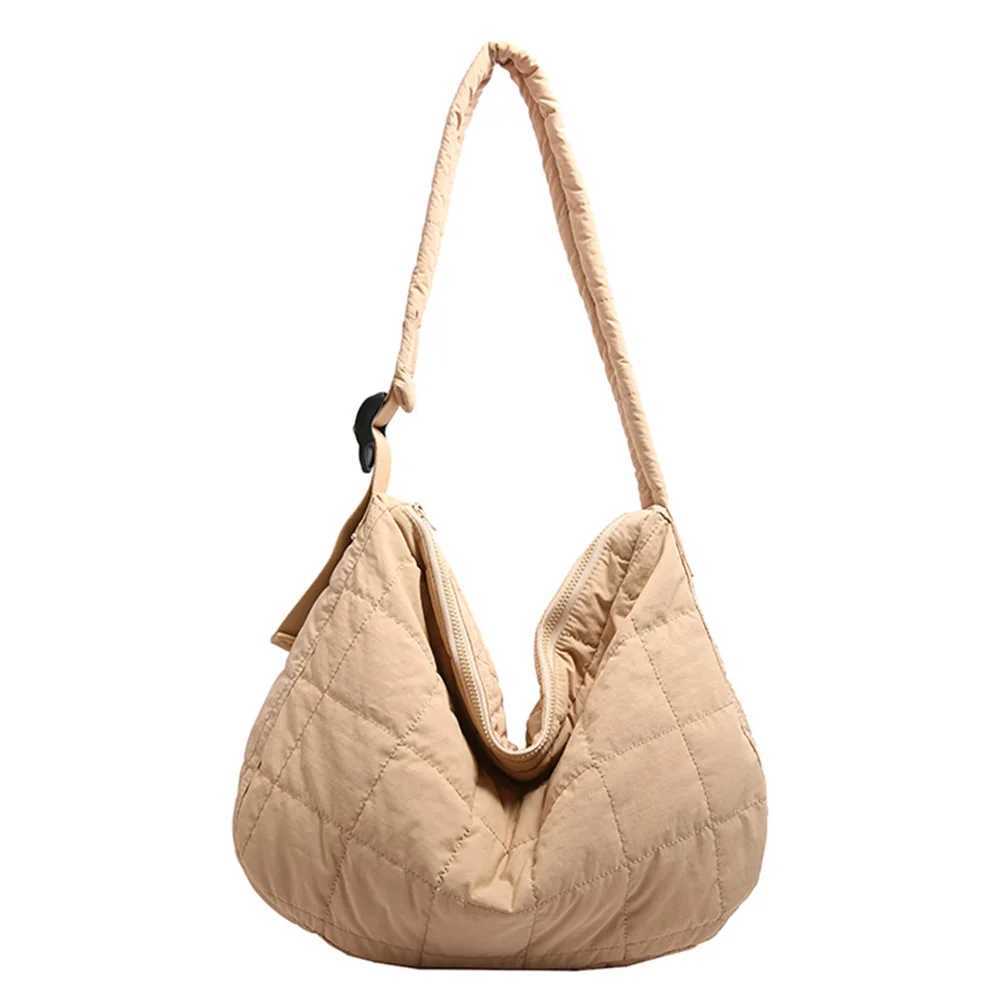 Women Fashion Messenger Bag Adjustable Strap Quilted Puffer Shoulder Soft Commuting Large Capacity Outdoor Travel 241025