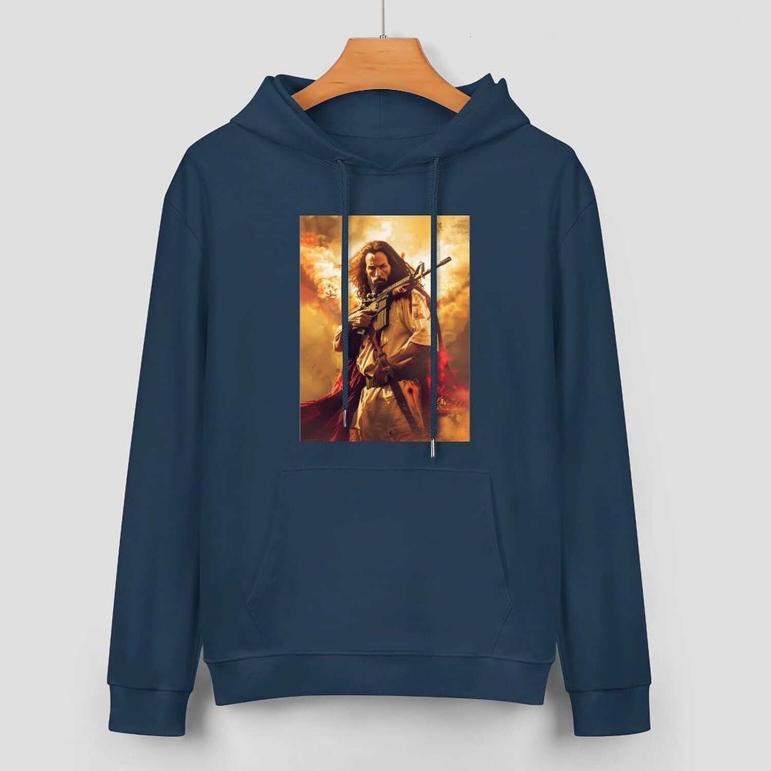 Hoodie for Mens Womens Mens Jesus Hoodies Pullover Novelty Funny Graphic Casual Oversized Cotton All-in-one fashion Hoodies sweatshirt Pullover Long S