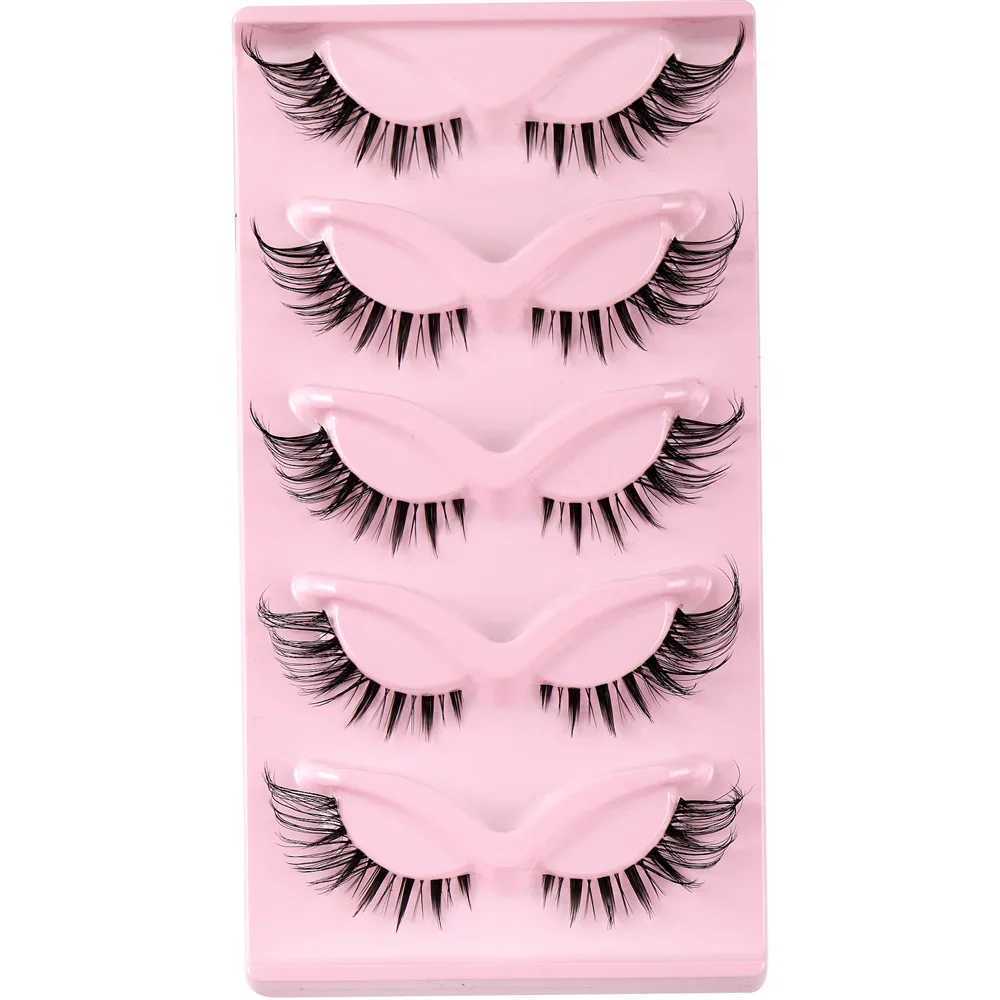5 pairs of 3D wingtip eyelash extension transparent dry cat eye eyelashes Fox false eyelashes cartoon eyelashesW241024
