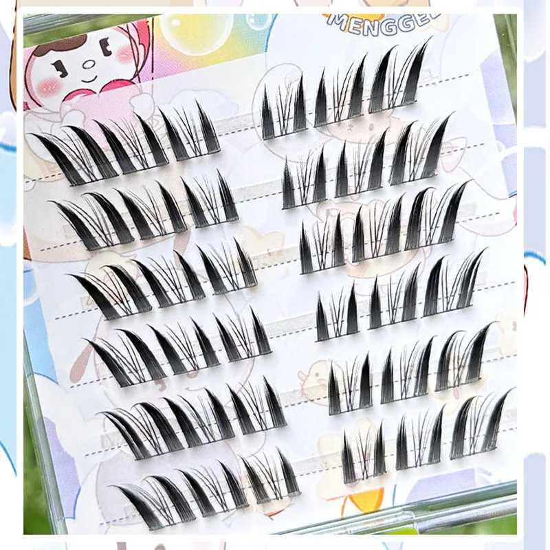 Adhesive free false eyelashes can be reused DIY animation Fox eyes wings thick fluffy eyelashes expansion segmented expansion beauty eye toolW241024