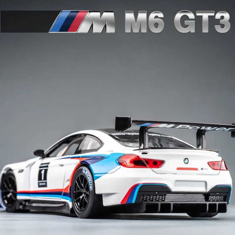 1 24 BMW M6 GT3 M4 BMW CSL racing wheel less highlight sports car model toy die-casting metal alloy miniature replica X241024