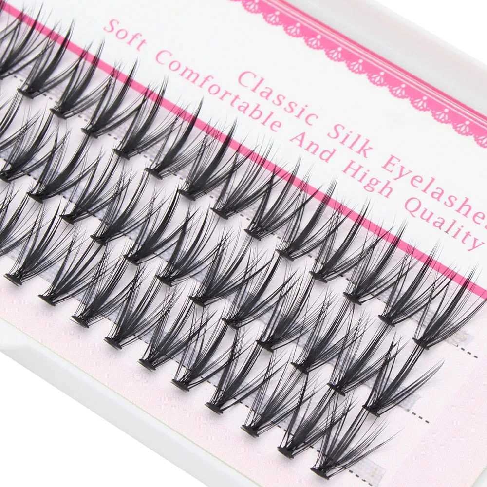 Moonlily 60 Bundle Silk Soft Mink Eyelash Extension Natural 3D Russian Volume Artificial Personal 20D Cluster Eyelash Makeup CiliaW241024