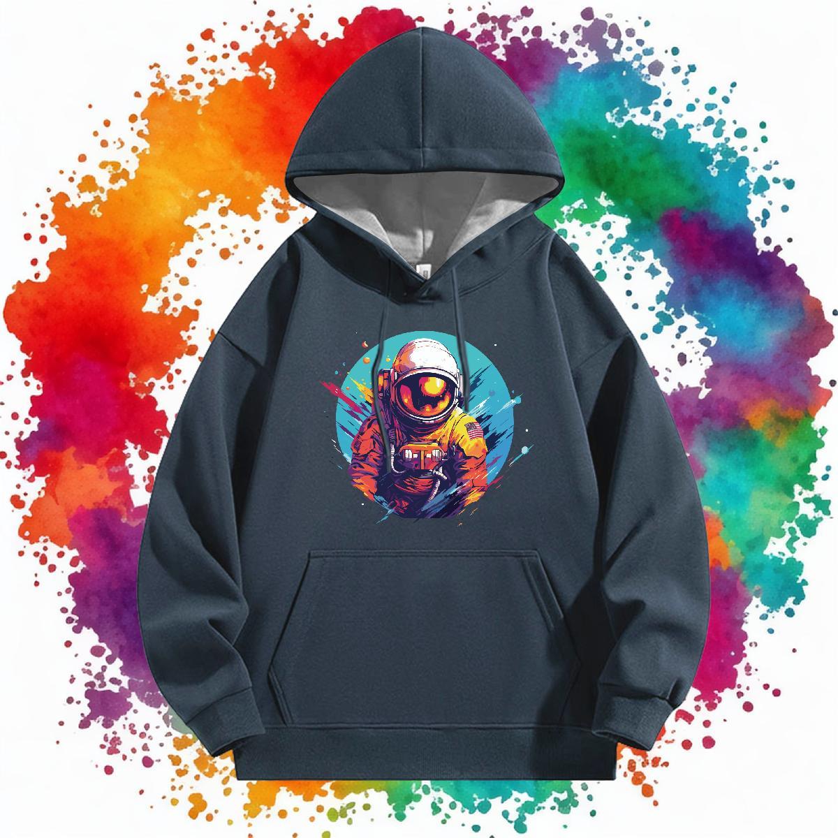 Fashion Hoodie Hooded Collar Long Sleeve Wholesale Men Hoodie Cartoon Print Clothings Y2K Thick Fleece