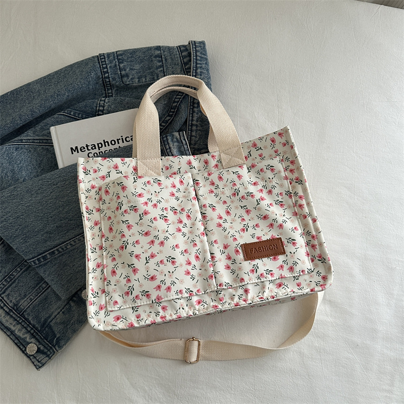 2025 Designer 2024 Autumn New 3 Small Fresh ral Canvas for Female Niche Single Shoulder Tote Bag Crossbody Commuter