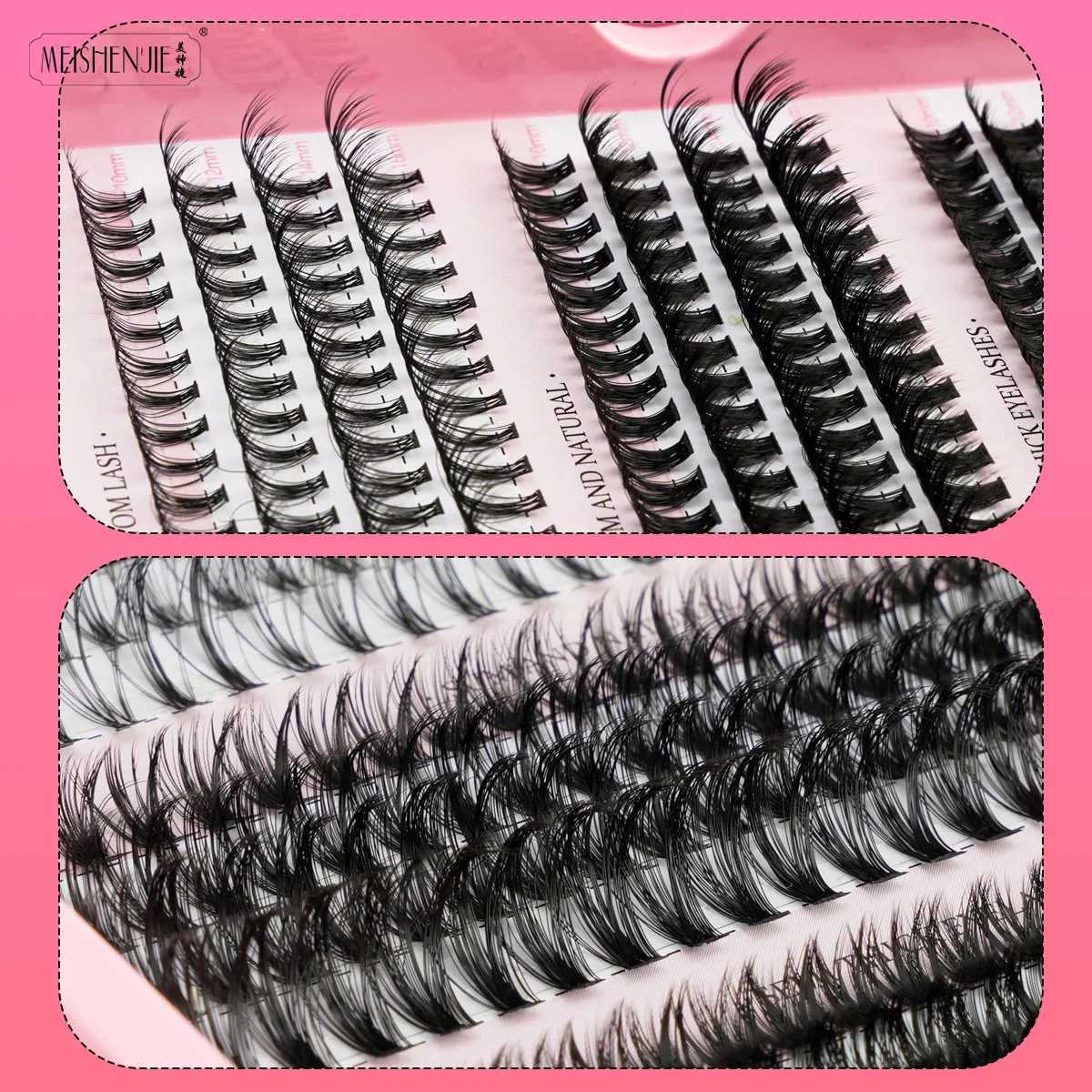 DIY eyelash kit cluster fluffy dramatic thick volume eyelashes natural eyelash bonding and sealing false eyelashes personal eyelash kitW241024