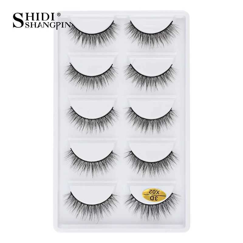 3/5 pairs of hot selling natural long 3D mink eyelashes soft short artificial Cils handmade false eyelash makeup tool eyelash extension maquiagemW2410