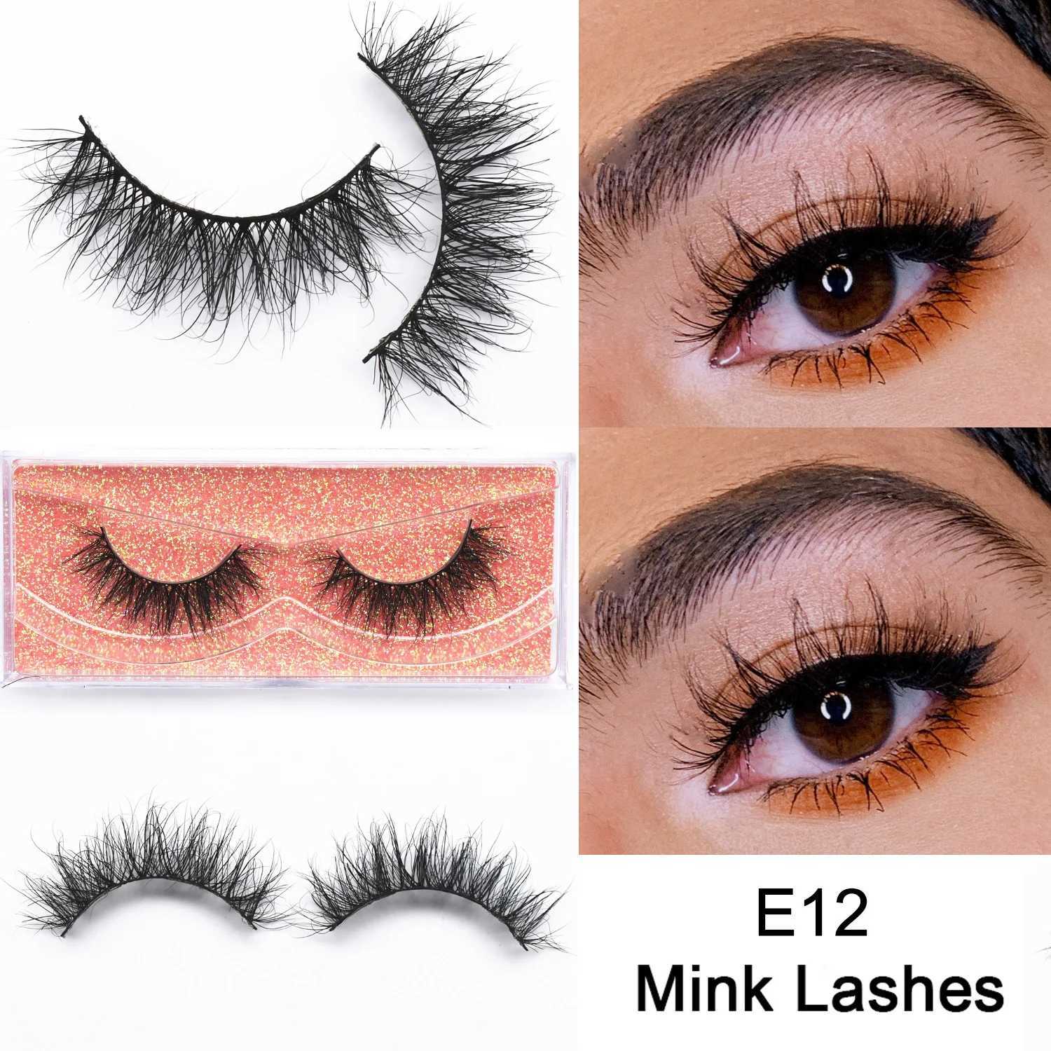 3D mink eyelashes natural fluffy eyelashes Crisscross false eyelashes without mink eyelashes makeup eyelashes extension reusable eyelashesW241024