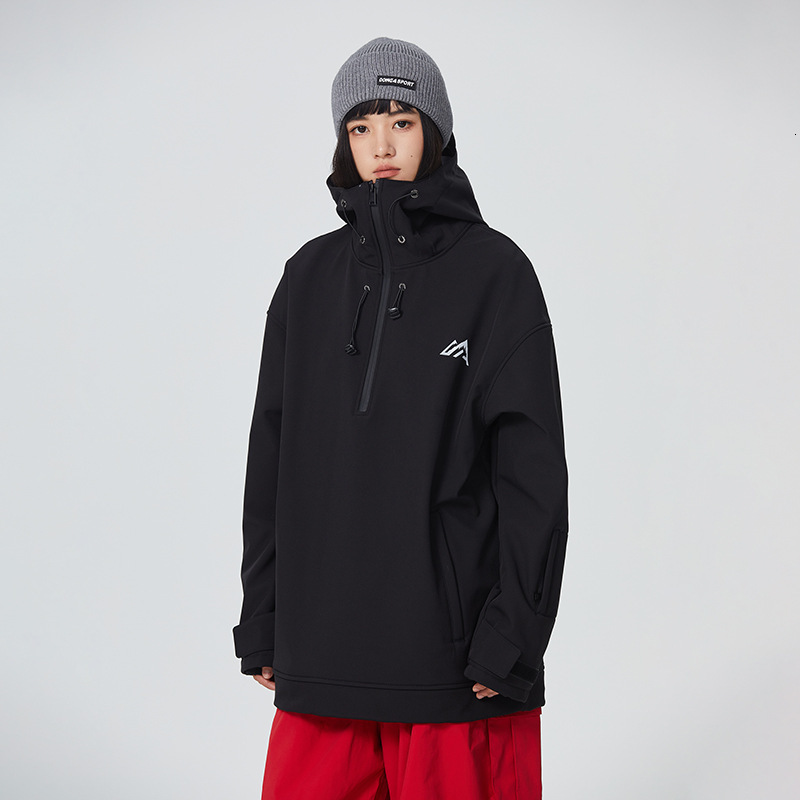 SEARIPE Ski Hoodies Women Men Thermal Waterproof Windproof Warm Snow Jacket Snowboard Wear Winter Outdoor Sports Clothing Hooded