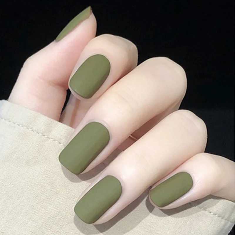 24Pcs Fake Nails Medium Length Matte Solid Color Press on Nails Companion Tools Included ReusableXJ241025