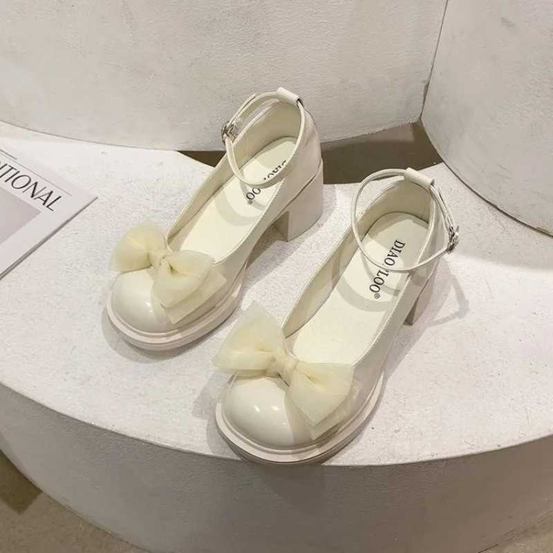 High Quality Womens Shoes Autumn Round Toe Platform Mary Jane Shoes Womens Shoes Comfortable Square Foot Pump Zapatos Mujer T241024