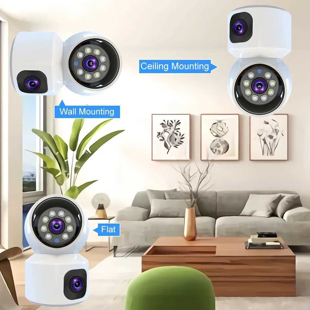 8MP 4K WIFI Camera He Security Indoor Surveillance Camera Baby Pet Monitor Auto Tracking Two-way Au Wireless PTZ IP Camera Z241230