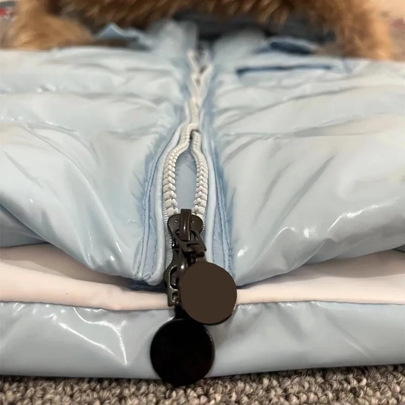 Childrens Winter Down Jacket Shiny Natural Fur Collar Childrens Boys Hooded Coat Baby Girls Warm Snow Clothes Childrens Park 241024