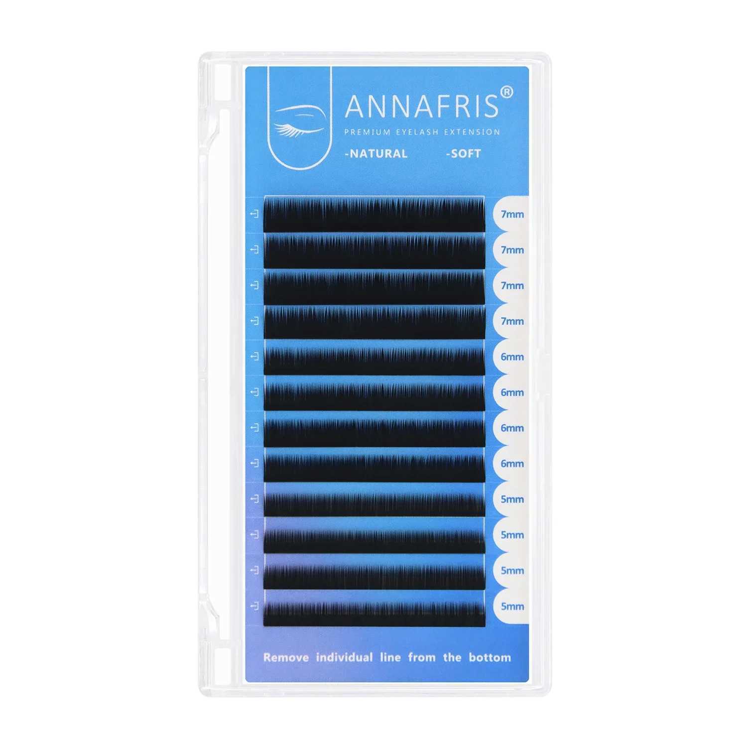 ANNARIS Lower Eyelash 5-7mm Mixed Personal Bottom Eyelash Extension J/B/C Curled Natural Short Mink EyelashW241024