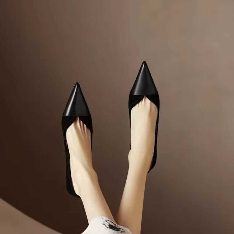 High Quality Fi Pointed Toe High Heels Slip Commuter Womens Shoes Classic Black Dress Shoes Comfortable Shallow Womens Pump T241024