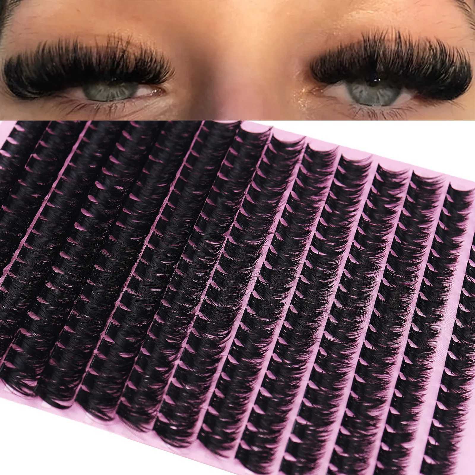 280 pieces of 8D fluffy thick eyelash clusters D curly Wispy personal eyelashes 8-16mm mixed false eyelashes extended eyelash clustersW241024