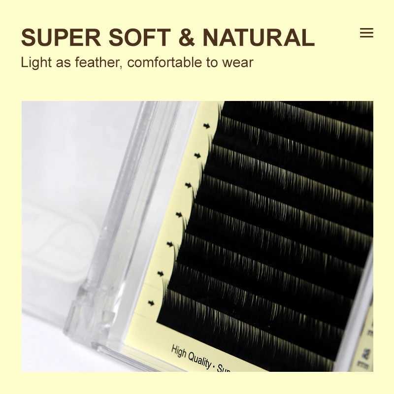 NATUHANA Bottom Eyelash Extension J/B/C Curl Natural Soft Lower Eyelash 5-8 Mixed Black Brown EyelashW241024