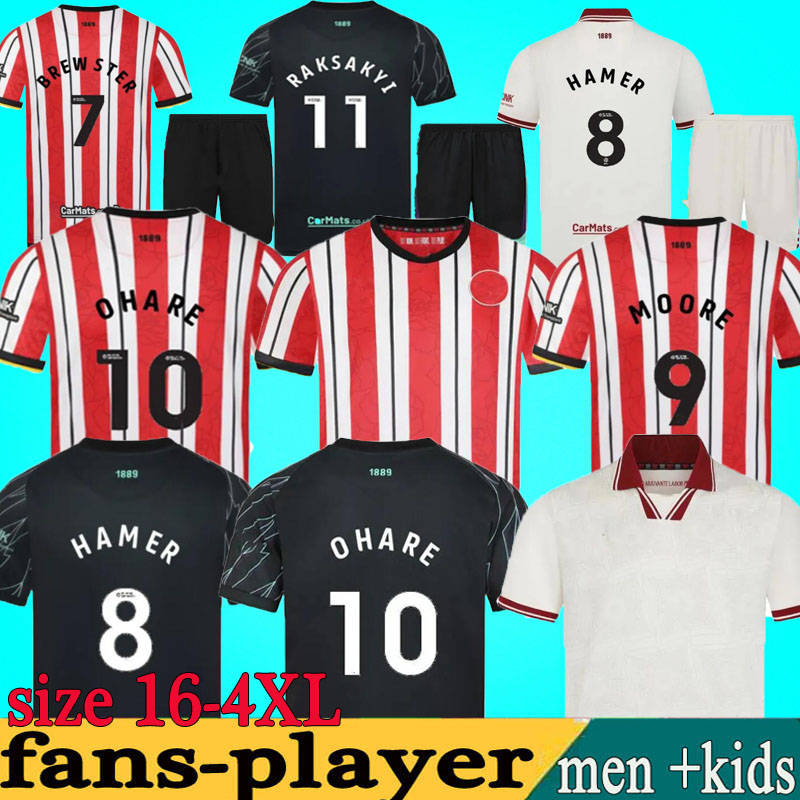 16- 4XL 24 25 SHEFFIELD OHARE soccer jerseys men kids kit UNITEDs Home 2024 2025 SANDER BERGE BREWSTER MCBURNIE SHARP Away Third football shirts