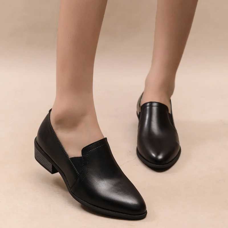 High Quality Pointed Toe Shoes for Women Slip Ladies Pumps Low Heel Shoes Spring Autumn Shallow Breathable Solid Color Adhesive Flawless Cream T241024