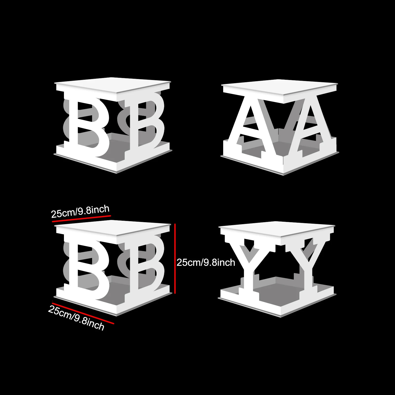 BABY Blocks Baby Shower Decoration Hollow Baby Cubes Letter A-Z Balloon Filling Boxes Foam Board First Birthday Party Decor 241024