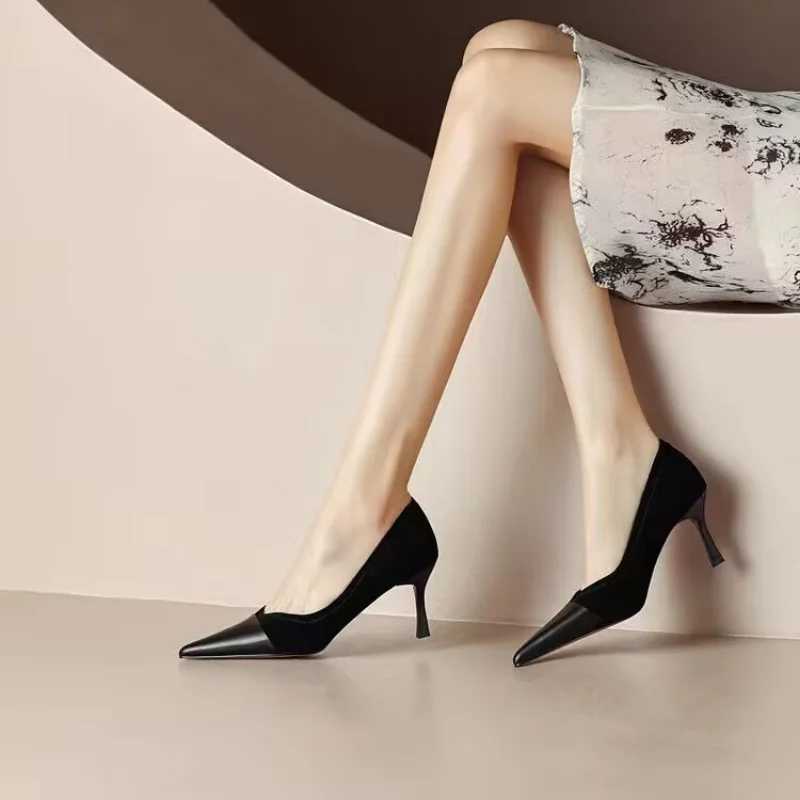 High Quality Fi Pointed Toe High Heels Slip Commuter Womens Shoes Classic Black Dress Shoes Comfortable Shallow Womens Pump T241024