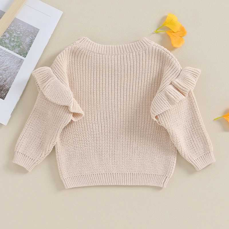 Baby solid color pleated sweater knitted autumn and winter baby clothing round neck childrens and young childrens zipper baby jacket W241025