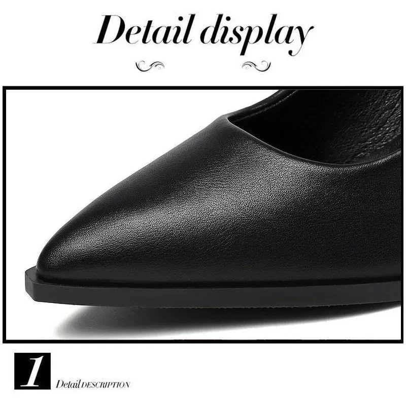 High Quality Soft PU N-Slip Single Shoes Work Shoes Womens Pump Black Professional Interview High Heels Middle Boots Work Leather Shoes T241024